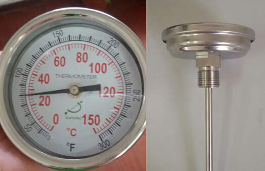 150mm T300C雙金屬溫度計(jì)成功案例